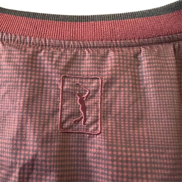 PGA TOUR Jacket Adult XL V-Neck Pullover Windbreaker Golf Coat Mens Purple Black - Picture 6 of 14